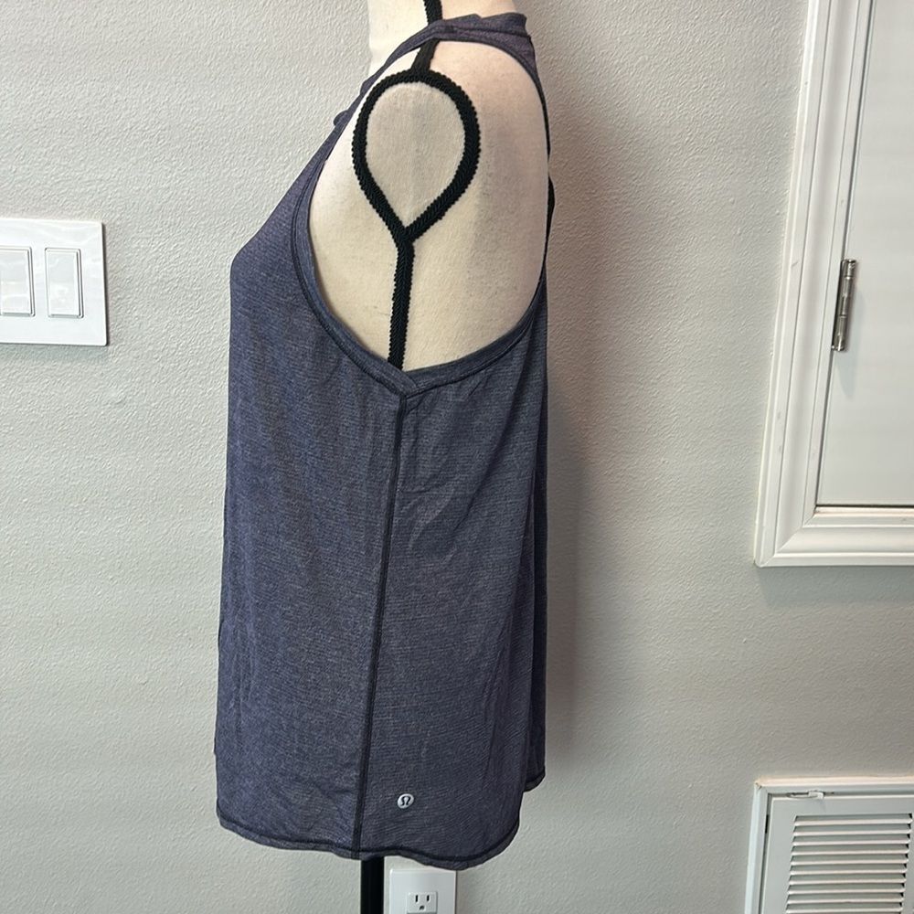 Lululemon Cool Racerback Blue Tank Top Size 8 - Picture 4 of 10